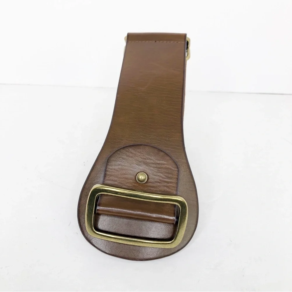 Steven by Steve Madden, brown leather stretch belt